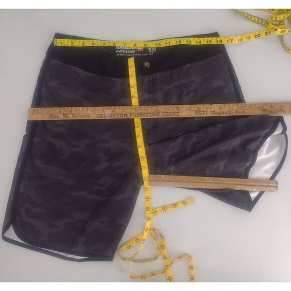 Quiksilver Amphibians Camo Black Gray Swim Surf Summer Hybrid Boardshorts Men 32 - Picture 8 of 8